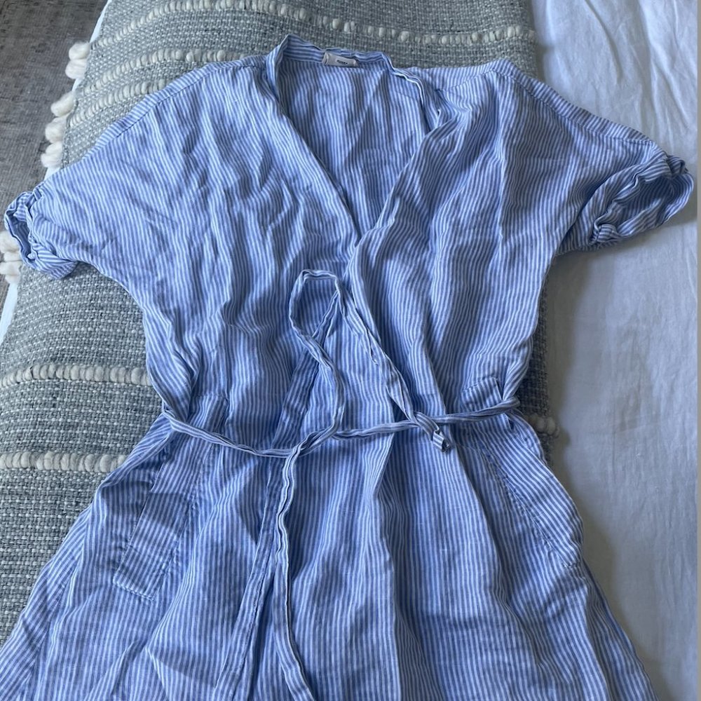 American Vintage Linen Wrap Dress